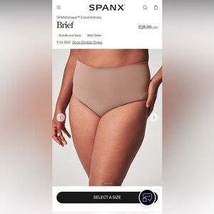 SPANX ExtraOrdinary Brief in Cafe Au Lait